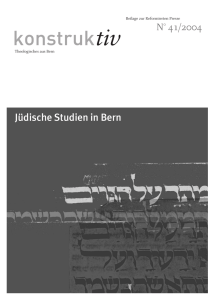 konstruktiv 2004 - Jüdische Studien in Bern