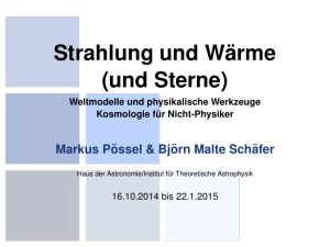 Strahlung und Wärme (und Sterne)