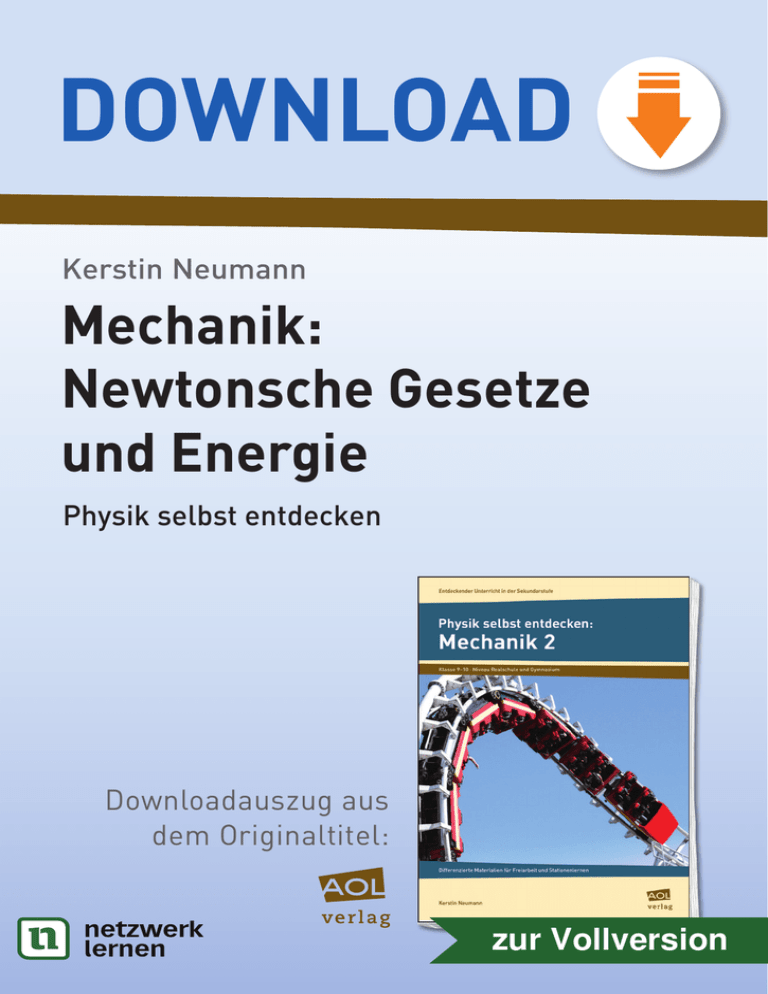 Mechanik: Newtonsche Gesetze Und Energie