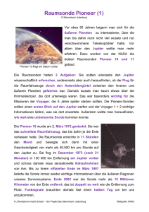 Raumsonde Pioneer (1) - Planetarium Judenburg