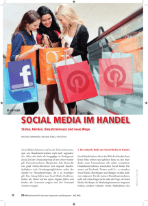 SOCIal MEDIa IM HaNDEl - Scheer Innovation Review