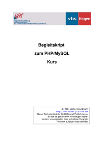 PHP/MySQL Begleitskript