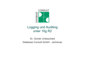 Logging und Auditing unter 10gR2