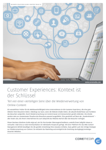 Customer Experiences: Kontext ist der Schlüssel