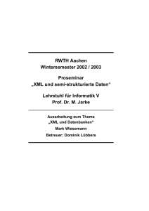 XML und Datenbanken