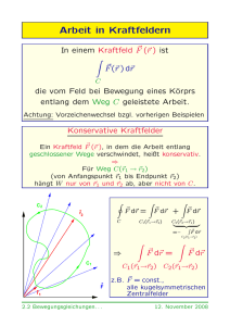 Arbeit in Kraftfeldern