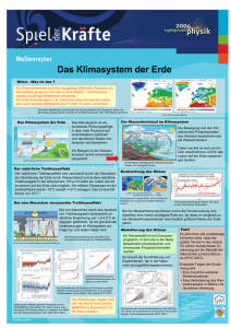 Das Klimasystem der Erde - Highlights der Physik 2004