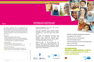 Humanes PaPillomvirus (HPv) und Geb&auml;rmutter- Halskrebs