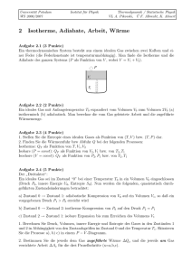 2 Isotherme, Adiabate, Arbeit, Wärme