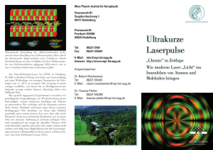 Ultrakurze Laserpulse - Max-Planck