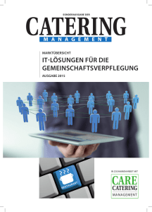 IT-LÖSUNGEN FÜR DIE GEMEINSCHAFTSVERPFLEGUNG - kup