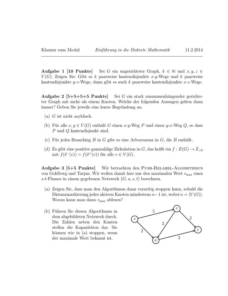 Sei G Ein Ungerichteter Graph K N