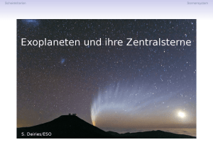 Formales und das Sonnensystem