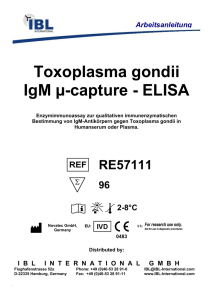 Toxoplasma gondii IgM µ-capture - ELISA