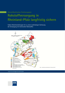 Rohstoffversorgung in Rheinland-Pfalz langfristig sichern