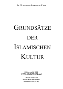 Grundsätze der islamischen Kultur