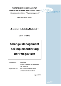 ABSCHLUSSARBEIT Change Management bei Implementierung