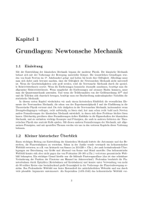 Grundlagen: Newtonsche Mechanik