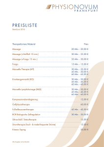 Preisliste für Selbstzahler