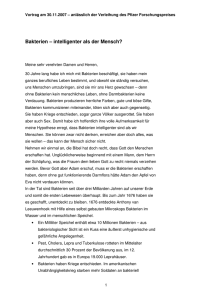 Bakterien &ndash; intelligenter als der Mensch? - viamedica