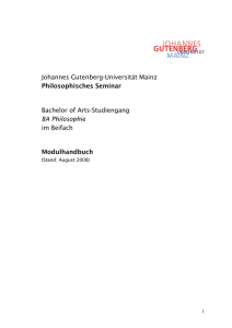 BA Philosophie - Philosophisches Seminar