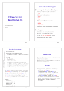 Elementare Datentypen