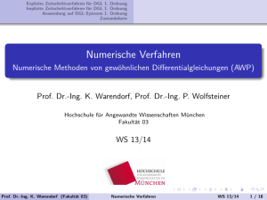 Numerische Verfahren - Prof. Dr.