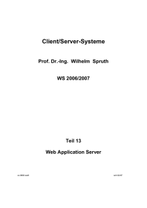 Client/Server-Systeme - Technische Informatik