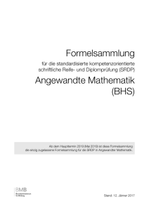 Formelsammlung Angewandte Mathematik (BHS) (gültig ab