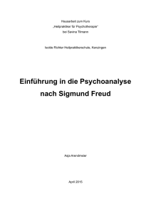 Einführung in die Psychoanalyse nach Sigmund Freud