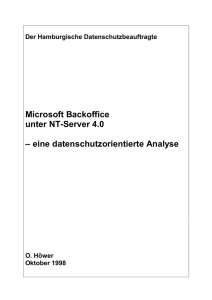 Microsoft Backoffice unter NT