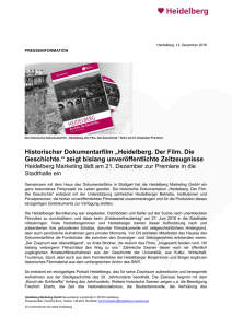 Historischer Dokumentarfilm „Heidelberg. Der Film. Die Geschichte