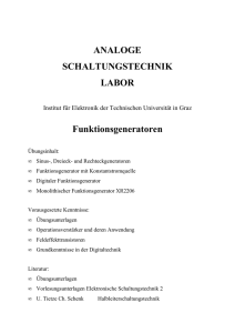 Funktionsgeneratoren - Institut für Elektronik