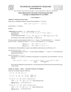 Lösung  - Höhere Mathematik an der TUM