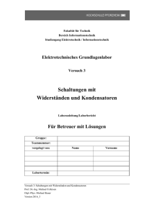 Schaltungen mit Widerständen und Kondensatoren