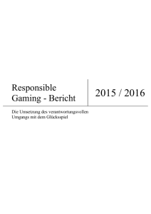 Responsible Gaming - Bericht - LOTTO Sachsen