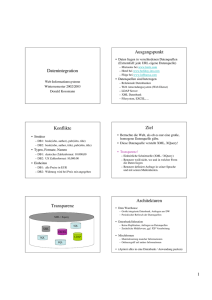 Datenintegration Ausgangspunkt Konflikte Ziel Transparenz