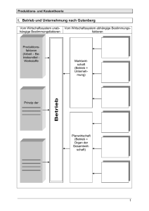 Betrieb und Unternehmung nach Gutenberg