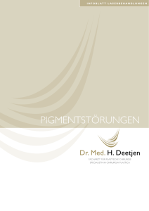 pigmentstörungen - Dr. Med. H. Deetjen