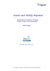 Oracle to MySQL Migration