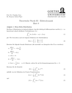 Theoretische Physik III - Elektrodynamik Blatt 9