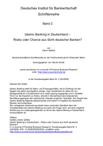 Islamic Banking - Deutsches Institut für Bankwirtschaft