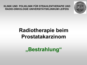 Präsentation / Stellenwert der Bestrahlung