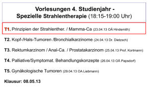 STRAHLENBIOLOGIE - Gegenstand - Klinik für Strahlentherapie