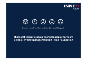 Microsoft SharePoint als Technologieplattform am Beispiel