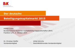 BVK-Präsentation 1. Halbjahr Statistik 2015