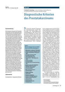 Diagnostische Kriterien des Prostatakarzinoms | SpringerLink