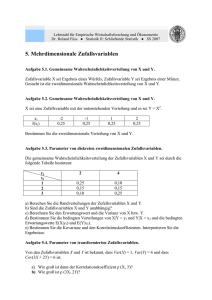 Übungsblatt 5 - Statistik und Ökonometrie