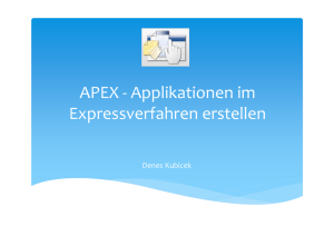 APEX - Applikationen im Expressverfahren erstellen