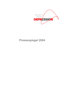 Pressespiegel 2004 - Deutsches Bündnis gegen Depression